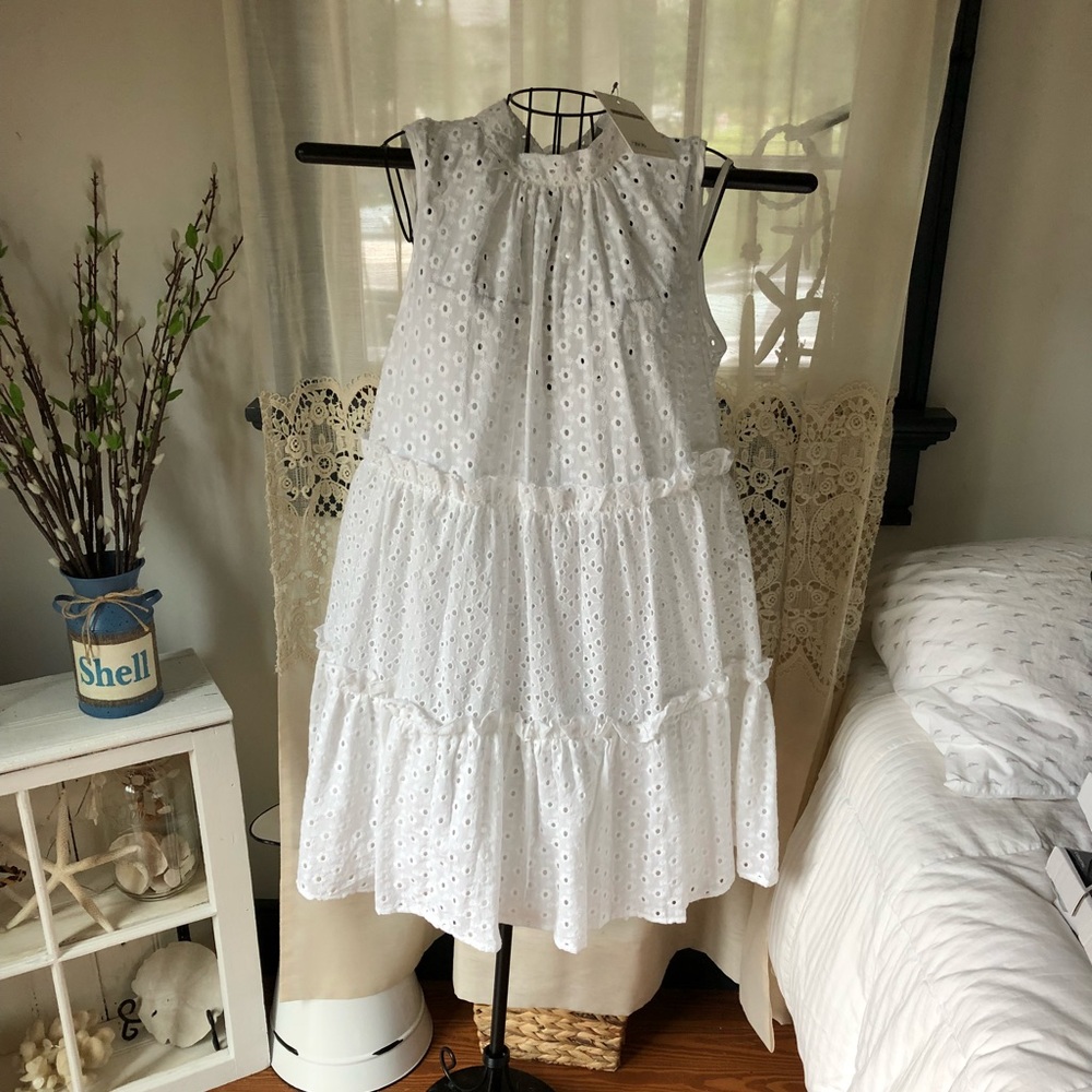 ASOS Petite White Eyelet Dress